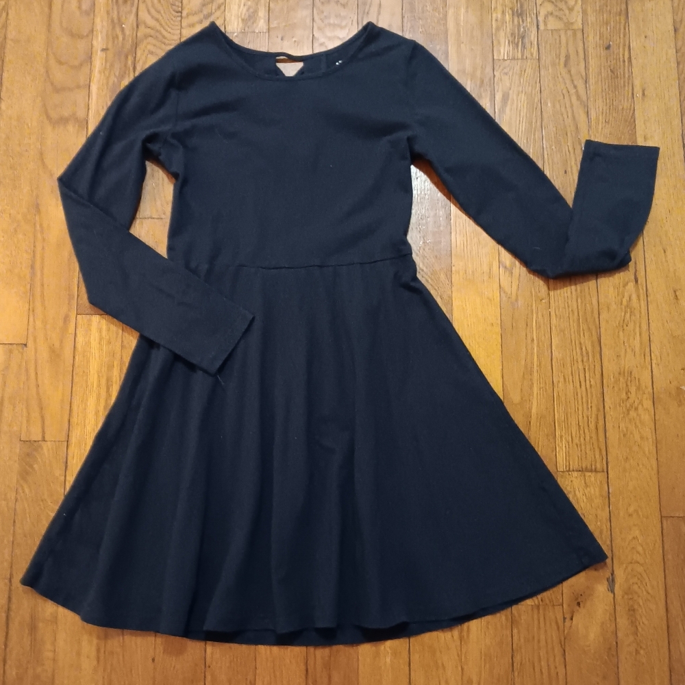 Navy Blue Place Fit and Flare Dress